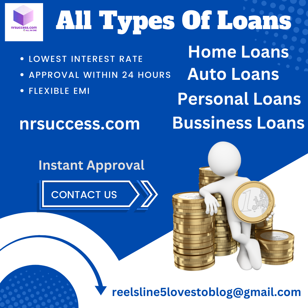 All types of loans 2025. Zero processing fees